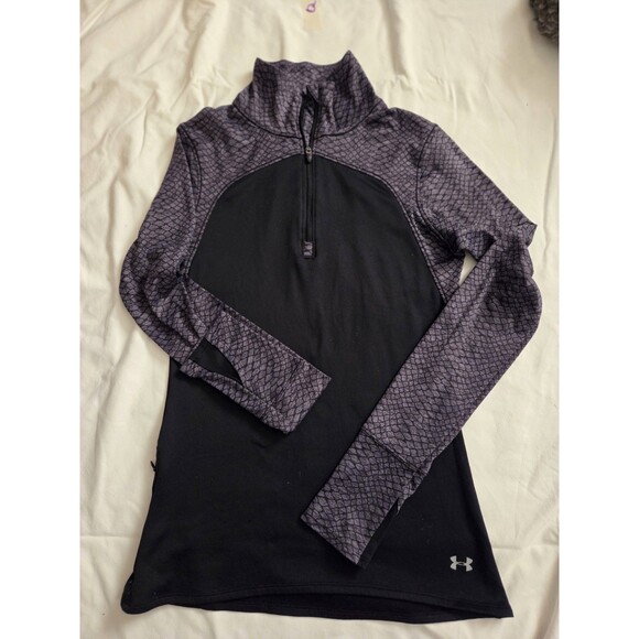Under Armour Cold Gear Qualifier 1/4 Zip Pullover Black  Medium - Picture 1 of 4